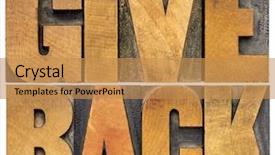  Presentation with sharing - Presentation design featuring sharing giving - give back word abstract background and a  colored foreground