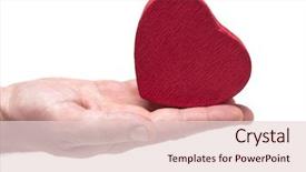  Presentation with heart hands - Amazing PPT layouts having thank giving - man's hands gifting heart backdrop and a  colored foreground