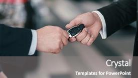  Presentation with car key - PPT theme enhanced with giving a key from new background and a gray colored foreground