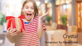  Presentation with girl christmas - Presentation theme consisting of giving christmas or valentine gift background and a  colored foreground