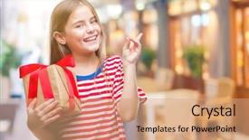  Presentation with girl christmas - Colorful slides enhanced with giving christmas or valentine gift backdrop and a  colored foreground