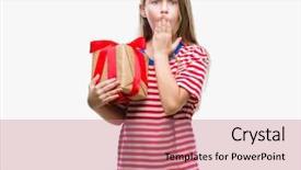  Presentation with beautiful reof christmas season - Audience pleasing PPT theme consisting of giving christmas or valentine gift backdrop and a  colored foreground