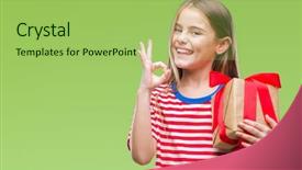  Presentation with beautiful reof christmas season - Audience pleasing presentation design consisting of giving christmas or valentine gift backdrop and a  colored foreground