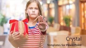  Presentation with girl christmas - Beautiful presentation theme featuring giving christmas or valentine gift backdrop and a  colored foreground