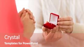  Presentation with engagement - Theme with giving diamond ring in little background and a coral colored foreground