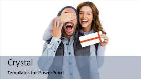  Presentation with many bubbles in water close - PPT layouts with giving him a surprise gift background and a seafoam green colored foreground