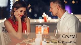  Presentation with dinner - Beautiful presentation featuring giving present to his shy backdrop and a coral colored foreground