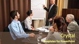  Presentation with flip chart - Beautiful presentation theme featuring giving presentation on flip-chart backdrop and a tawny brown colored foreground