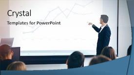  Presentation with projector - Cool new slide set with giving public presentation using projector backdrop and a white colored foreground