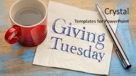 Presentation with sharing - Colorful theme enhanced with giving tuesday concept - handwriting backdrop and a lemonade colored foreground