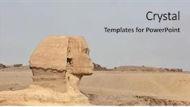  Presentation with cairo - Theme consisting of giza and ancient egyptian background and a light gray colored foreground