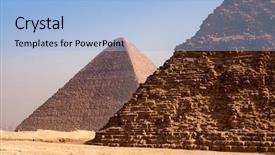  Presentation with ancient egypt - Presentation with giza pyramids cairo egypt background and a light blue colored foreground