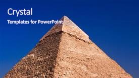  Presentation with cairo - Beautiful presentation featuring giza pyramids cairo egypt backdrop and a navy blue colored foreground