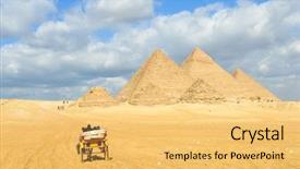  Presentation with cairo - Colorful slide set enhanced with giza pyramids - cairo egypt backdrop and a yellow colored foreground