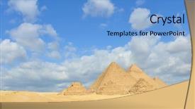  Presentation with cairo - Presentation enhanced with giza pyramids - cairo egypt background and a light blue colored foreground