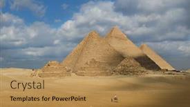  Presentation with cairo - Slide deck with giza-pyramids-in-a-rare background and a gold colored foreground