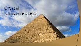  Presentation with cairo - PPT theme featuring giza-pyramids-in-a-rare background and a light blue colored foreground