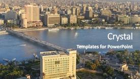  Presentation with cairo - Theme having gizi - cairo skyline - cairo egypt background and a gray colored foreground