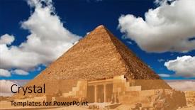  Presentation with pyramid - Slide deck with gizi - egyptian pyramid background and a gold colored foreground