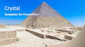  Presentation with cairo - Cool new presentation theme with gizi - pyramids with a beautiful sky backdrop and a cobalt blue colored foreground