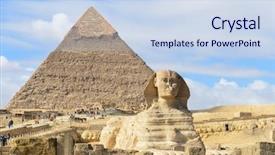  Presentation with cairo - Beautiful presentation featuring gizi - sphinx and giza pyramids backdrop and a sky blue colored foreground