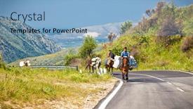  Presentation with albania - PPT theme consisting of gjirokster-albania-june-7-2014 background and a  colored foreground