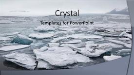  Presentation with glow - Amazing presentation theme having glacial lake in jokulsarlon iceland backdrop and a  colored foreground