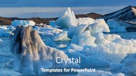  Presentation with iceland - PPT theme enhanced with glacial-lake-in-jokulsarlon-iceland background and a teal colored foreground