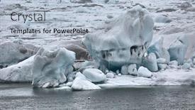  Presentation with dull - PPT layouts enhanced with glacial-lake-in-jokulsarlon-iceland background and a light blue colored foreground