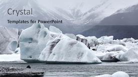  Presentation with iceland - Audience pleasing PPT theme consisting of glacial-lake-in-jokulsarlon-iceland backdrop and a lemonade colored foreground