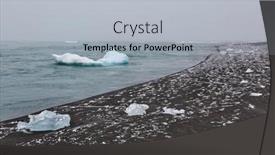  Presentation with iceland - Slide deck having glacial-lake-in-jokulsarlon-iceland background and a light gray colored foreground