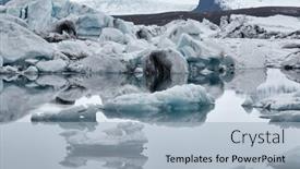  Presentation with iceland - PPT theme enhanced with glacial-lake-in-jokulsarlon-iceland background and a  colored foreground