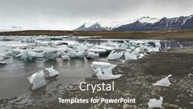  Presentation with iceland - PPT layouts featuring glacial-lake-in-jokulsarlon-iceland background and a  colored foreground