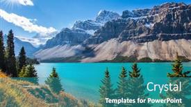  Presentation with clear water - Slide set consisting of glacial-lake-with-azure-clear background and a teal colored foreground