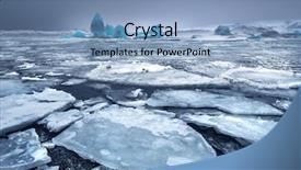  Presentation with water pollution polluted lake - Audience pleasing presentation design consisting of glacial lake with icebergs jokulsarlon backdrop and a light blue colored foreground