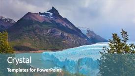  Presentation with joshua tree national park - PPT layouts enhanced with glaciares national park in patagonia background and a teal colored foreground