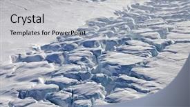  Presentation with city of chicago aerial view - Theme consisting of glacier aerial view arctic region background and a  colored foreground