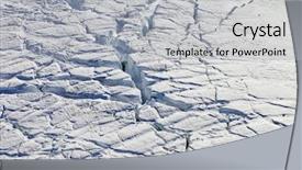  Presentation with glacier - Amazing presentation theme having glacier aerial view arctic region backdrop and a light gray colored foreground