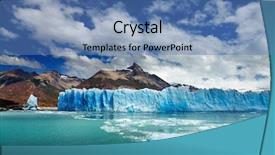  Presentation with glacier - Colorful PPT theme enhanced with glacier argentino lake patagonia argentina backdrop and a teal colored foreground