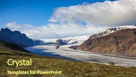  Presentation with logistics warehouses area - Colorful PPT layouts enhanced with glacier at the skaftafell wilderness backdrop and a tawny brown colored foreground
