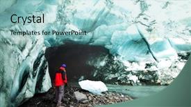  Presentation with iceland - Slides with glacier in iceland background and a  colored foreground