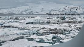  Presentation with mountain lake - Slide deck enhanced with glacier-lake-jokulsarlon-iceland-floating background and a  colored foreground