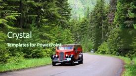 Presentation with tour - Audience pleasing presentation design consisting of glacier national park bus tour backdrop and a  colored foreground