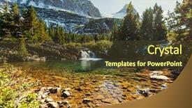  Presentation with montana - Cool new PPT theme with glacier national park montana usa backdrop and a tawny brown colored foreground