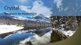  Presentation with montana - Amazing presentation theme having glacier national park montana winter backdrop and a light blue colored foreground