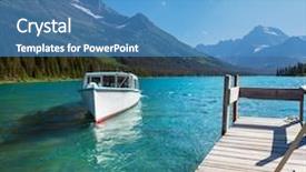  Presentation with montana - Beautiful slides featuring glacier national park montana backdrop and a teal colored foreground