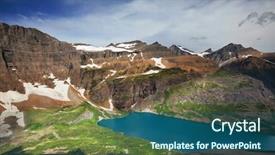  Presentation with montana - Slide set featuring glacier-national-park-montana background and a ocean colored foreground