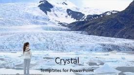  Presentation with glacier - PPT theme having glacier nature on iceland background and a light blue colored foreground