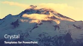  Presentation with filter - Presentation theme featuring glacier-peak-at-sunrise-washington background and a  colored foreground