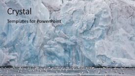  Presentation with babies feeding - Colorful slide deck enhanced with glacier wall franz josef land backdrop and a light blue colored foreground